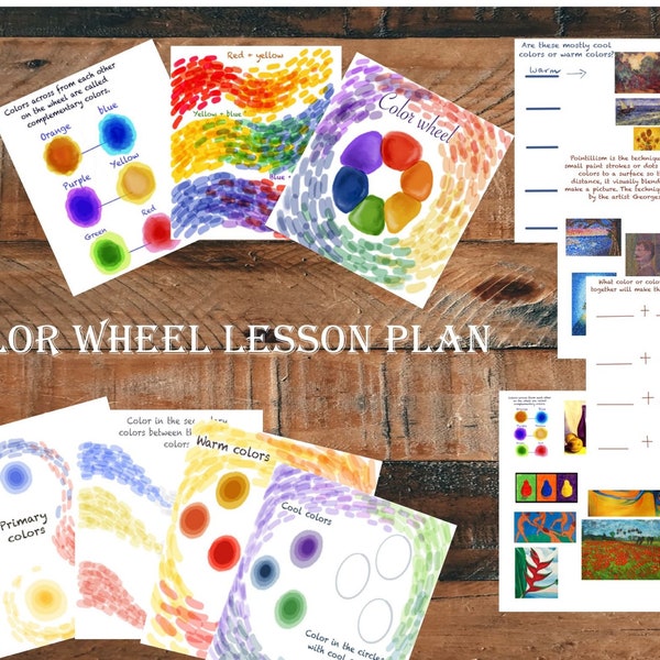 Color wheel lesson plan waldorf Montessori homeschool Digital instant download teachers pay teachers