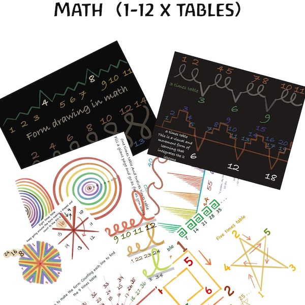 Waldorf form drawing and math Steiner homeschool times tables