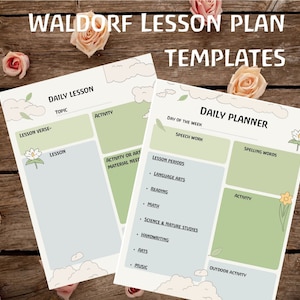 Waldorf lesson plan digital download planner school homeschool steiner