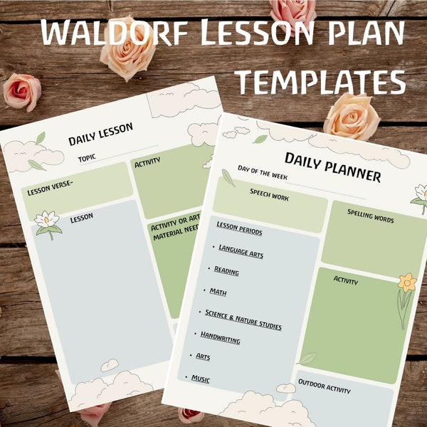 Waldorf lesson plan digital download planner school homeschool steiner