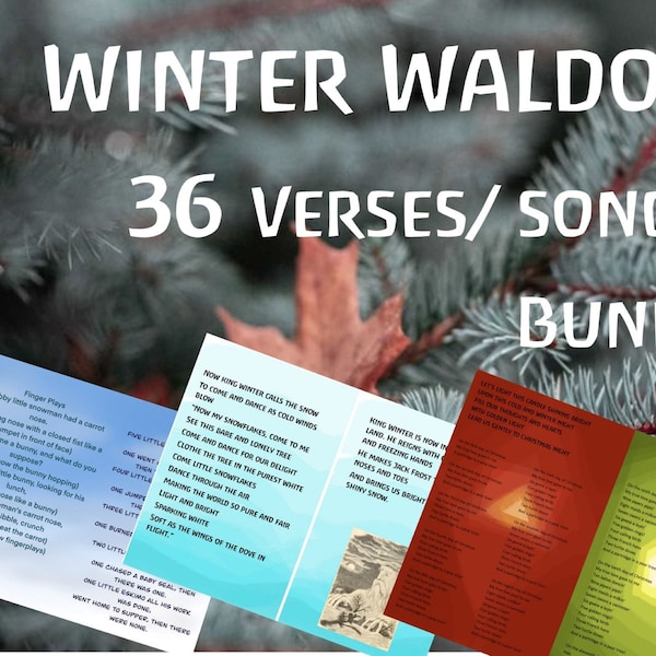 Digital Waldorf Winter verse bundle circle time songs seasonal homeschool lessons
