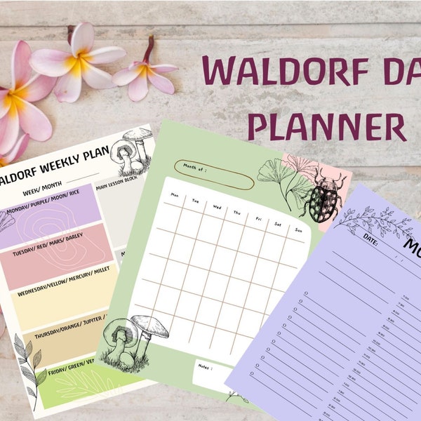 Waldorf school day planner school homeschool daily planning