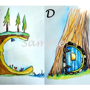 Tarjetas del alfabeto Waldorf, letras imprimibles, letras del alfabeto de la historia, aprendizaje en el aula, descarga instantánea de arte de acuarela