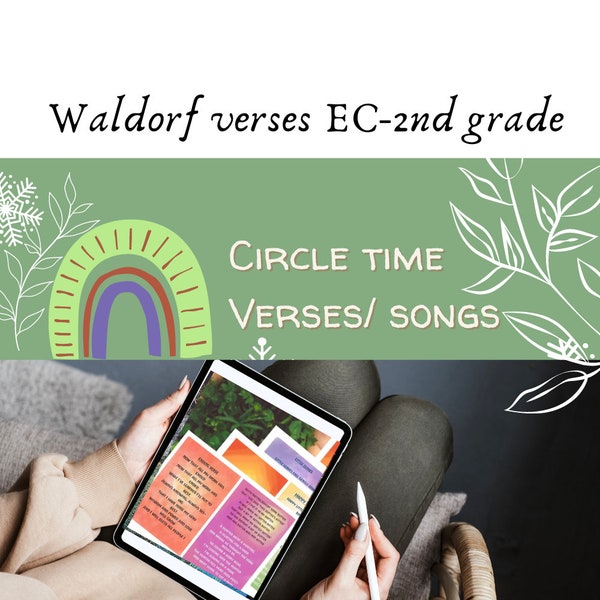 48 poesie digitali di Waldorf Steiner per l'aula scolastica domestica di 1a e 2a elementare
