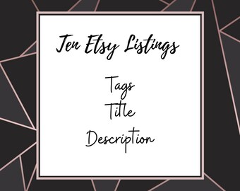 10 x Product Description SEO Optimisation, Title & Tags Shop Listing Copywriting Services, Item Descriptions, Product Listing Relevancy Help