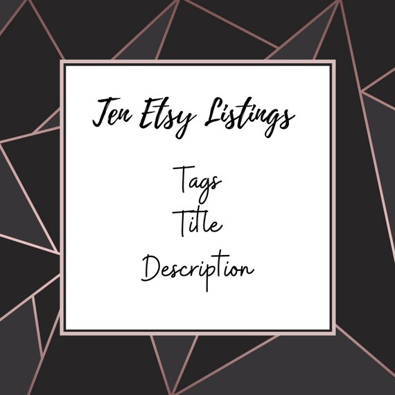 10 x Product Description SEO Optimisation, Title & Tags Shop Listing Copywriting Services, Item Descriptions, Product Listing Relevancy Help