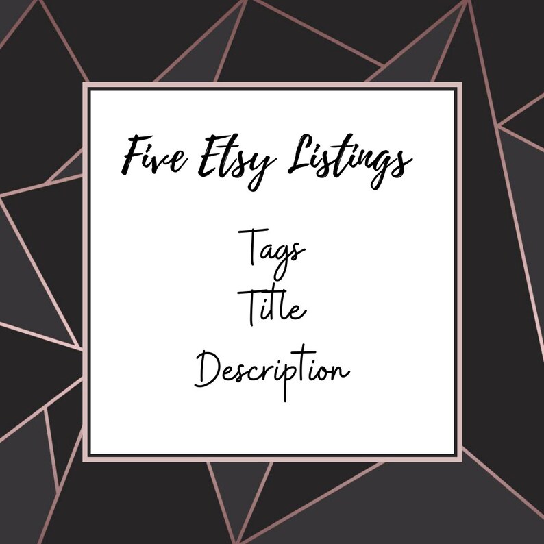 5 x Product Description, Title & Tags, SEO Shop Listing Copywriting Services, Item Descriptions, Product Listing Relevancy Help image 1