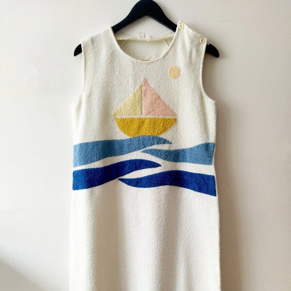 1960's towel rare summer beach dress