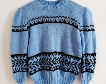 1940's handmade pullover hand knitted 40's sweater