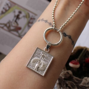 Big Scarab Khepri Beetle Pendant Necklace - Egypt Silver Jewelry for Men and Woman Unisex Gift for Her - Big Size Pendant - Secret Lock