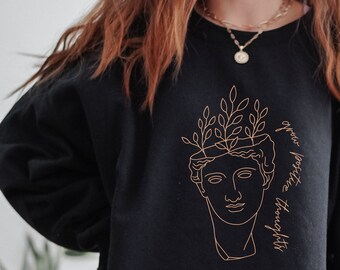 Grow Positive Thoughts Sweatshirt | Dark Academia Sweatshirt