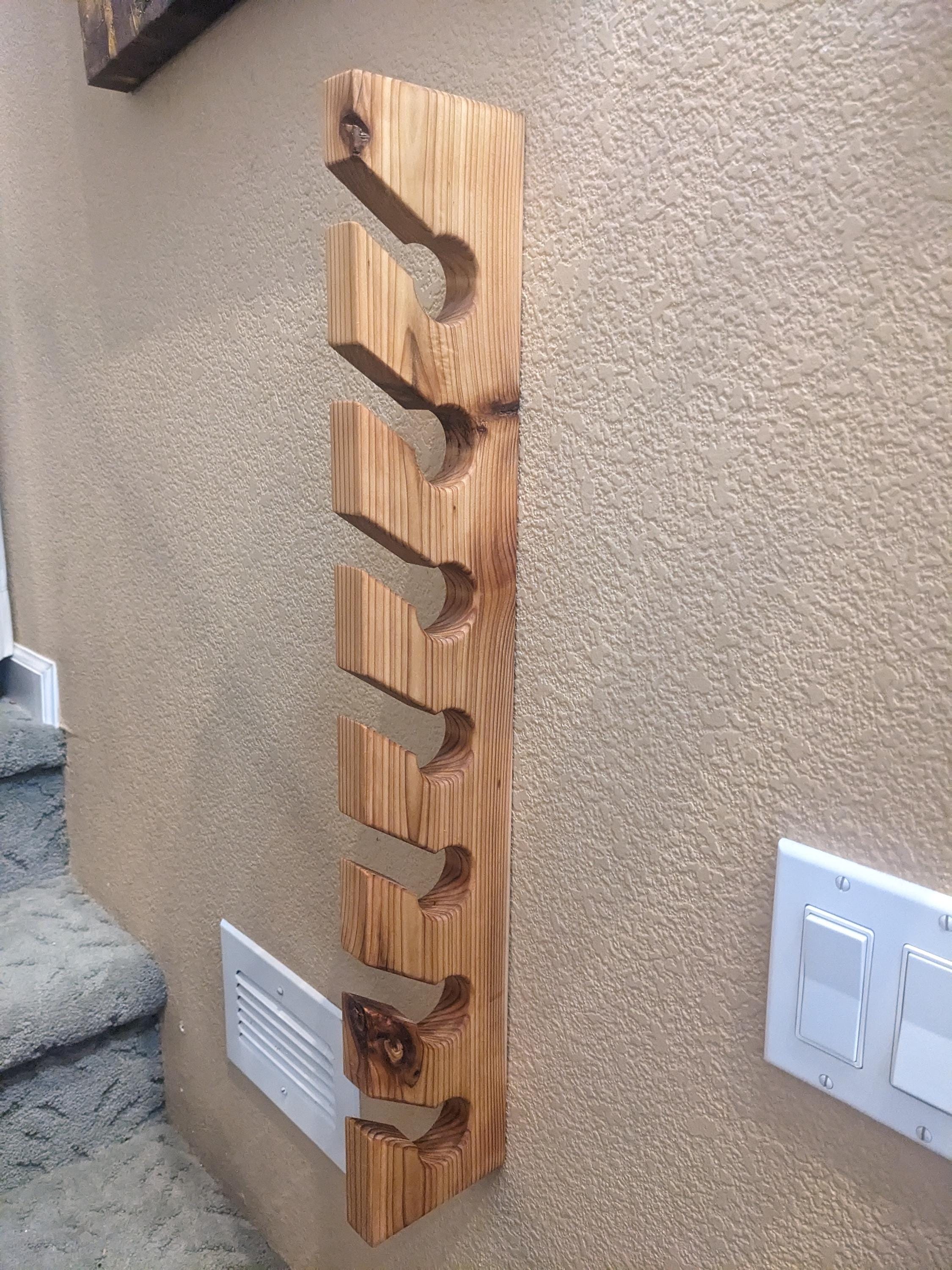 Solid Pine Wood Hat Rack – 7 Hat Wall Organizer | Rustic Natural Oil ...