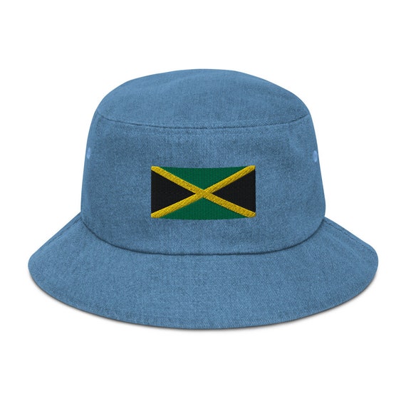 Jamaica Flag Denim Bucket Hat - Etsy 