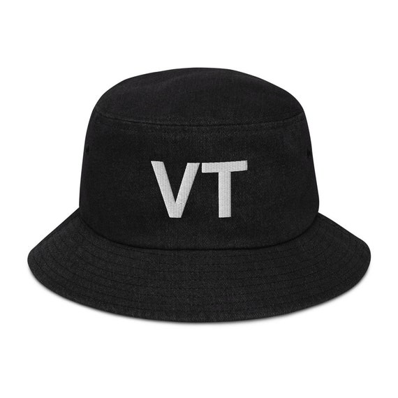 Vermont VT State Code Denim Bucket Hat - Etsy