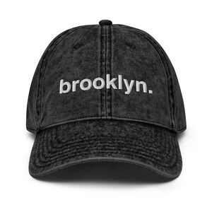 Lowercase Brooklyn New York Faded Dad Hat