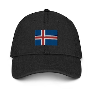 アイスランドの国旗デニムダッドハット