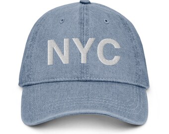 New York City NYC Denim Dad Hat - Etsy