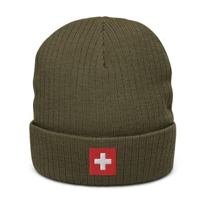 Bandera de Suiza Gorro con puño reciclado