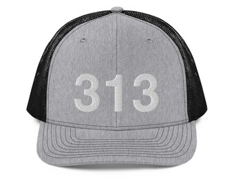 313 Detroit MI Area Code Richardson 112 Trucker Hat