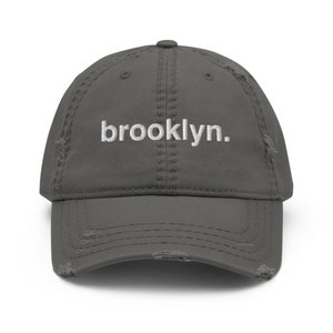 Lowercase Brooklyn New York Distressed Dad Hat
