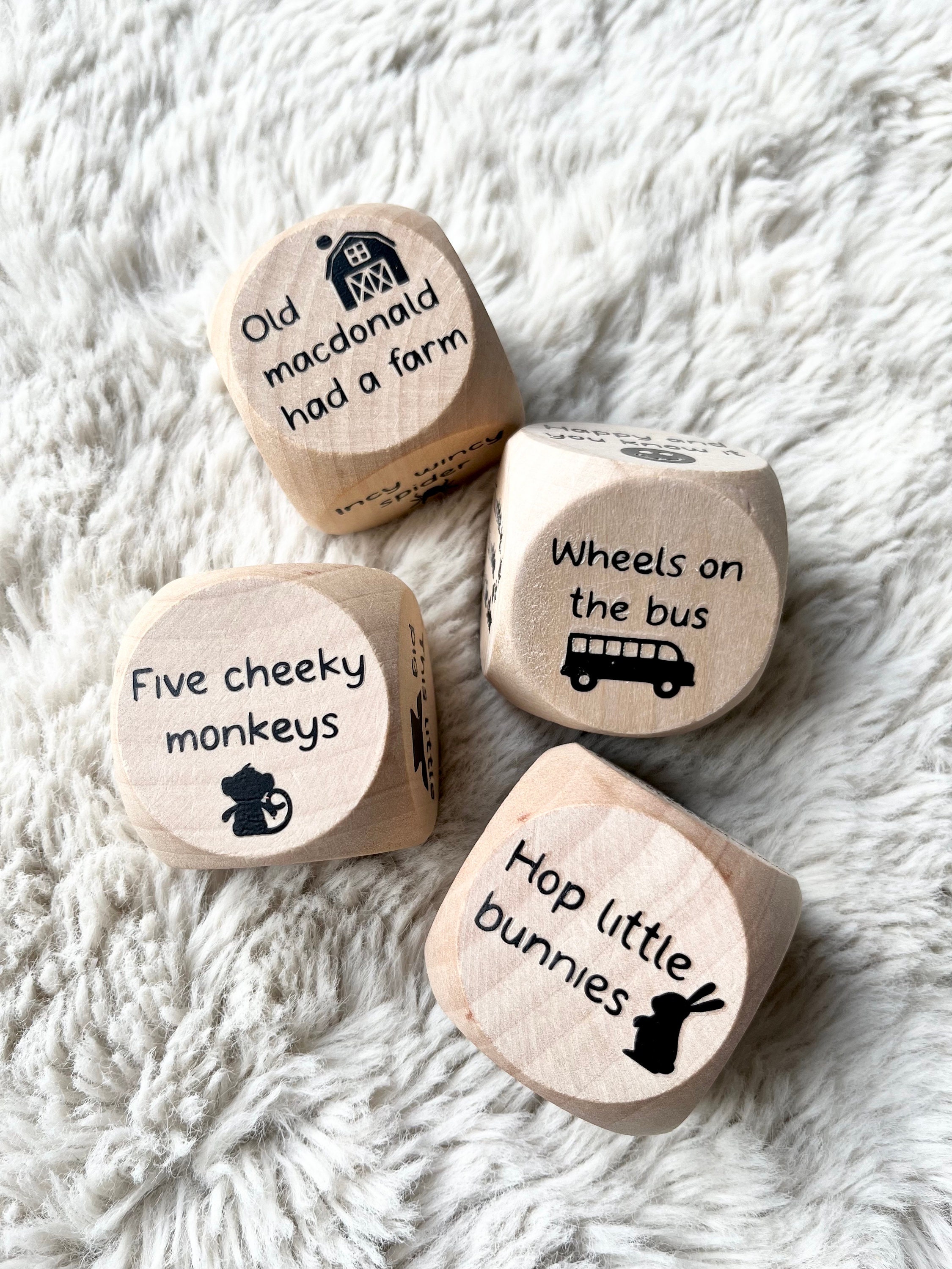 Nursery Rhyme Activity Dice Nursery Songs Rhymes Classic Etsy Australia