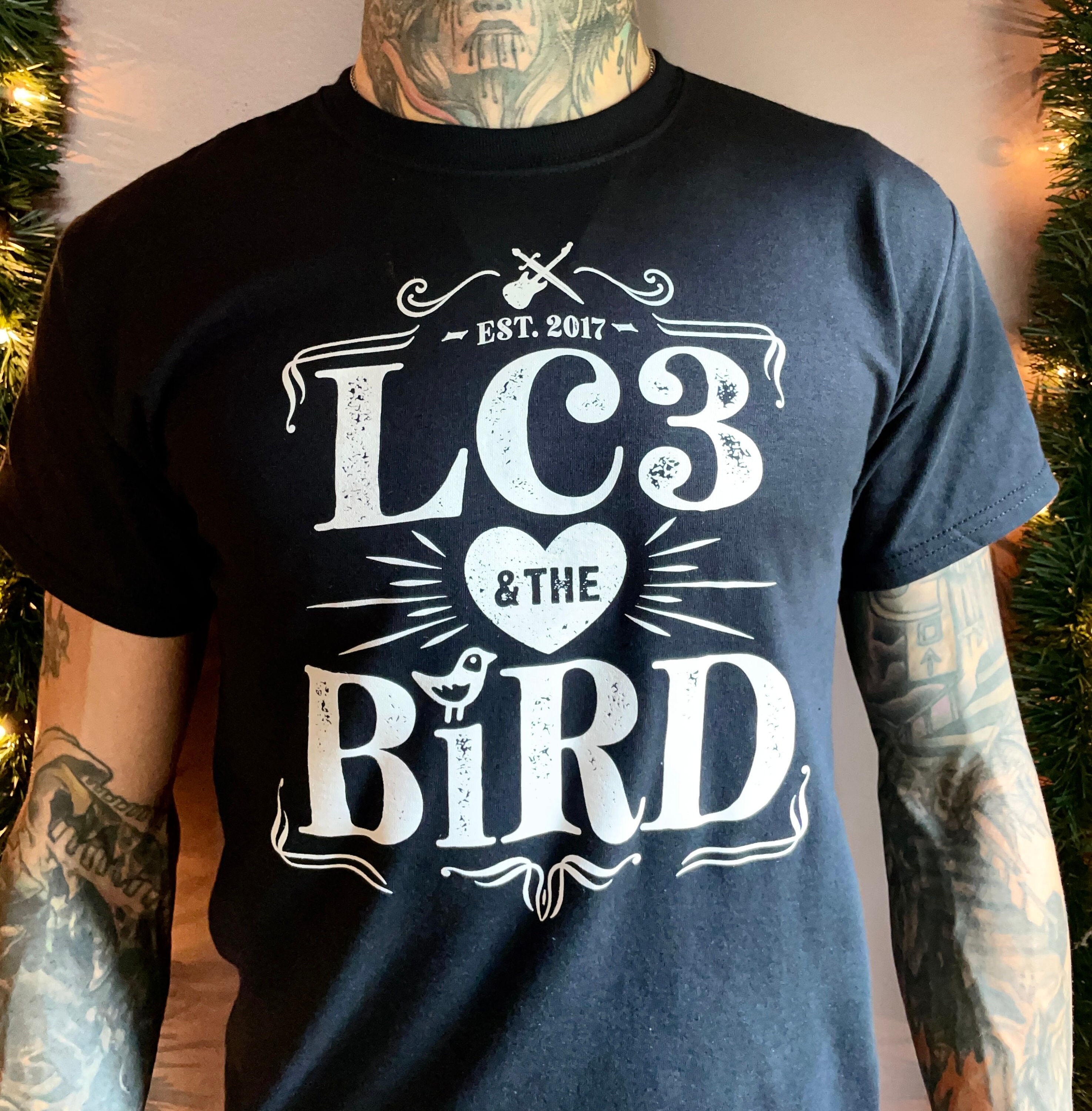 Lc3NtheBird T-shirt, Black and White Graphic T-shirt, Unisex T-shirt