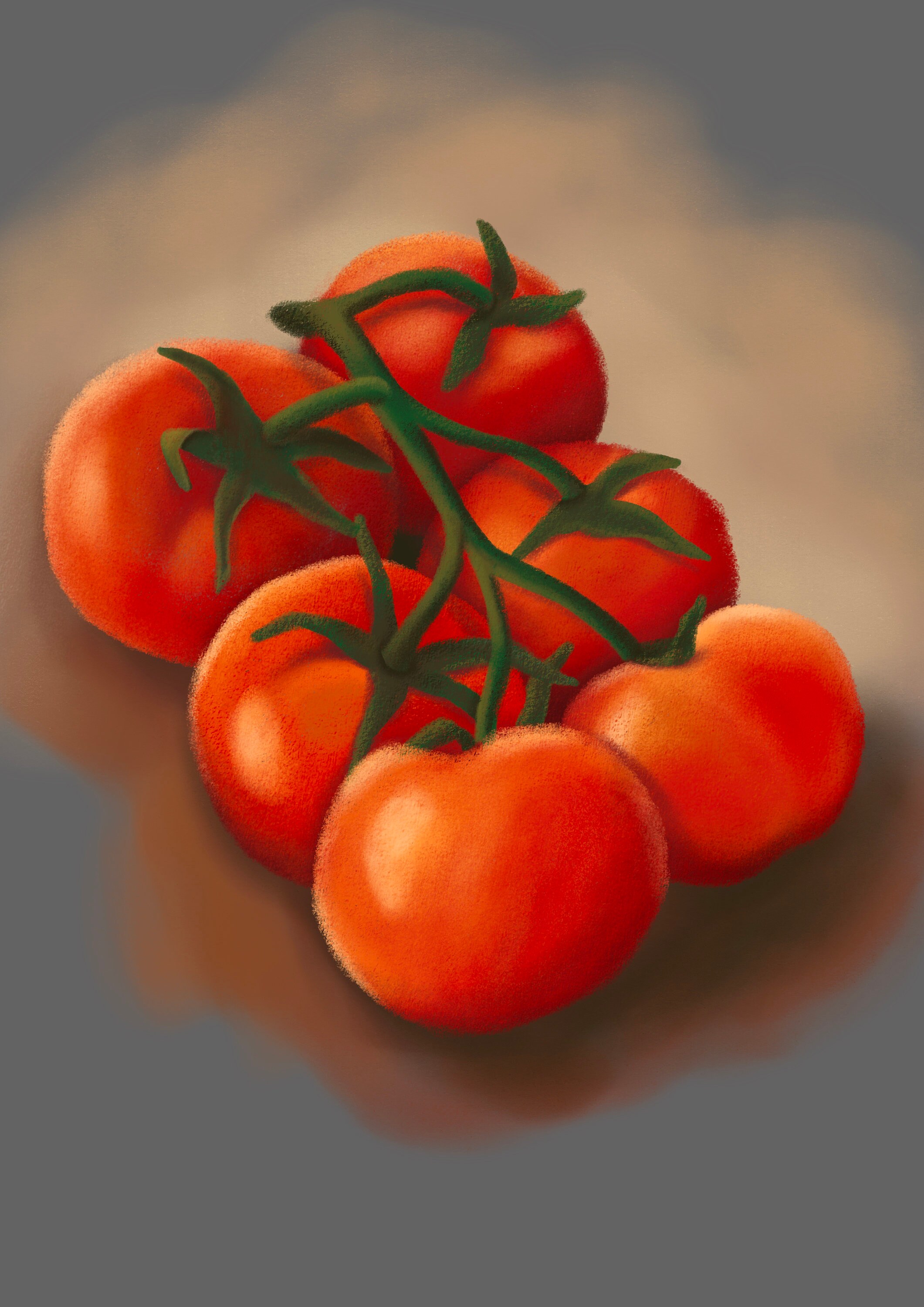 Tomato Still Life Printable Wall Art Painting A3 A4 size Etsy