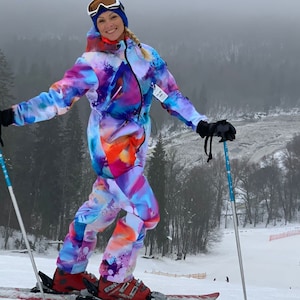 Winter ski jumpsuit, snowboard clothes, Snowboard suit, Skiing Overall, ski suit women,  sportswear, Jumpsuit winter, Colorful Snow Suit,
