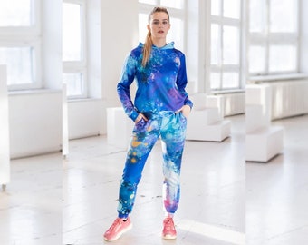 Bright Blue Sports Jogger Pants: Women's Colorful Trousers