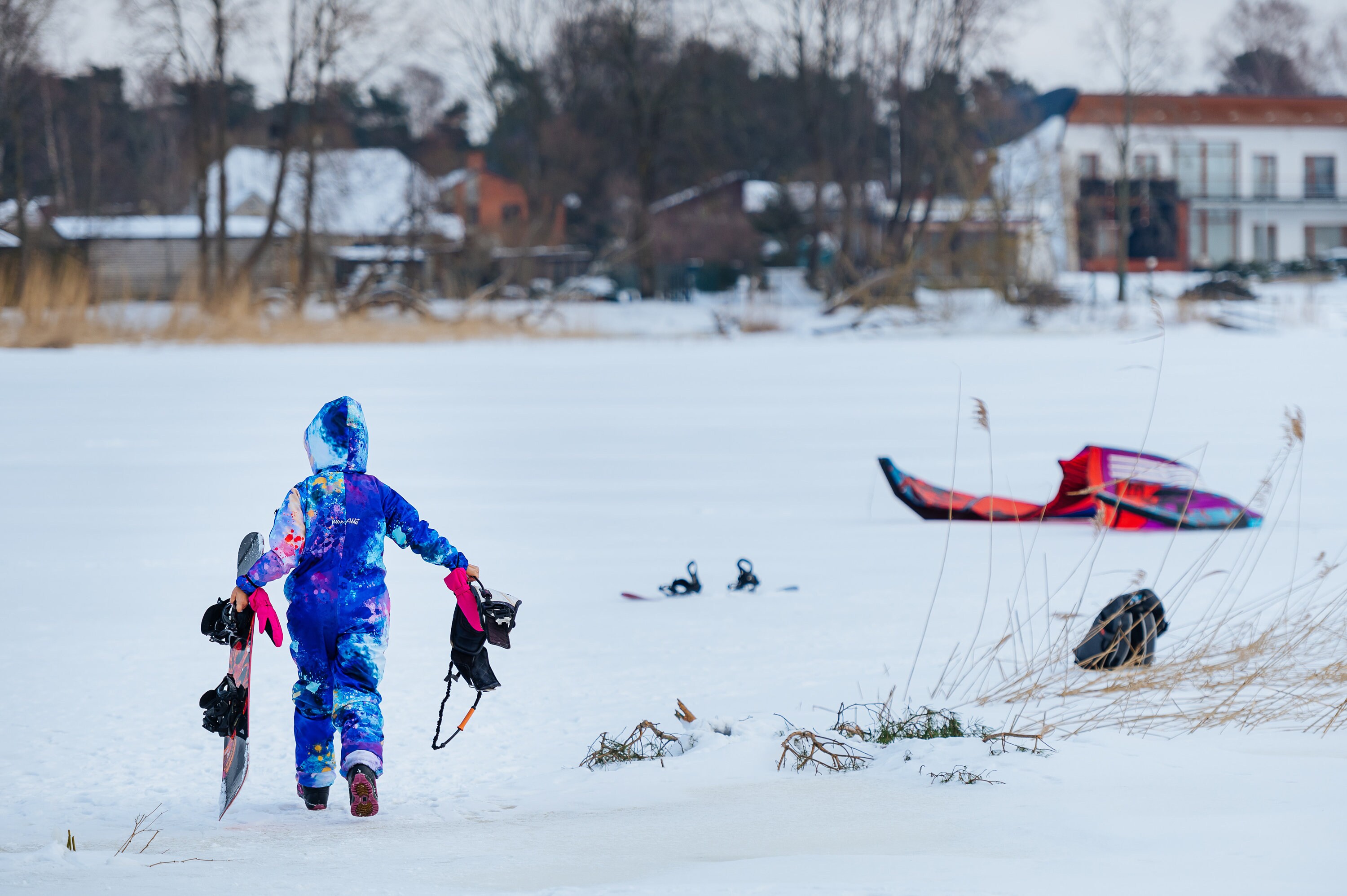 Winter Onesie, Bright Blue Jumpsuit, Snowboard Clothes, Snowboard