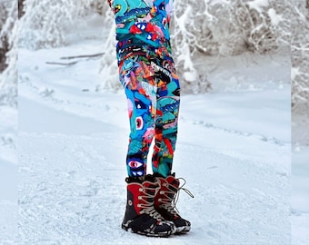 Fleecelegging voor heren: thermisch ondergoed met gekke print