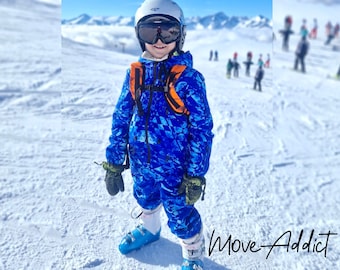 Waterdicht wintersneeuwpak jongens: blauwe ski-overall voor kinderen