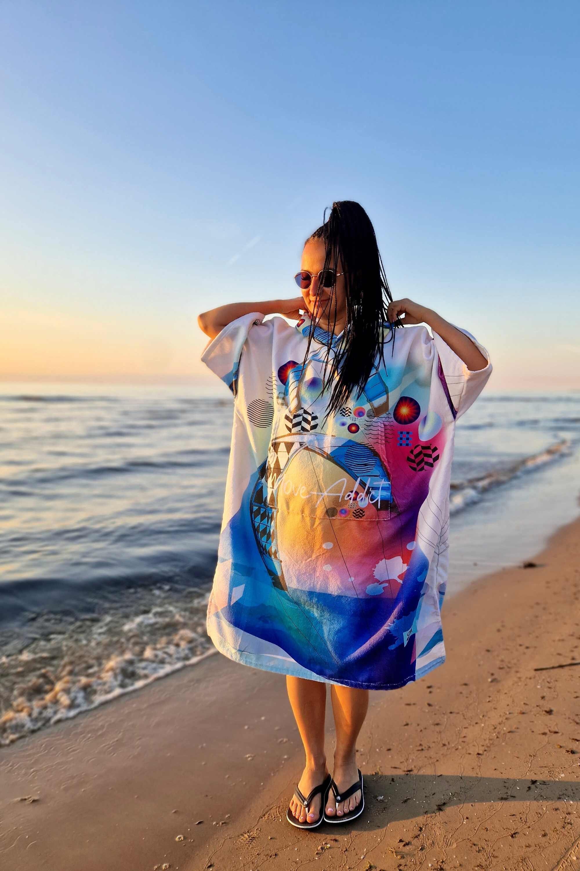 Regatta Adult Hooded Towel For Surfing Surfing Poncho