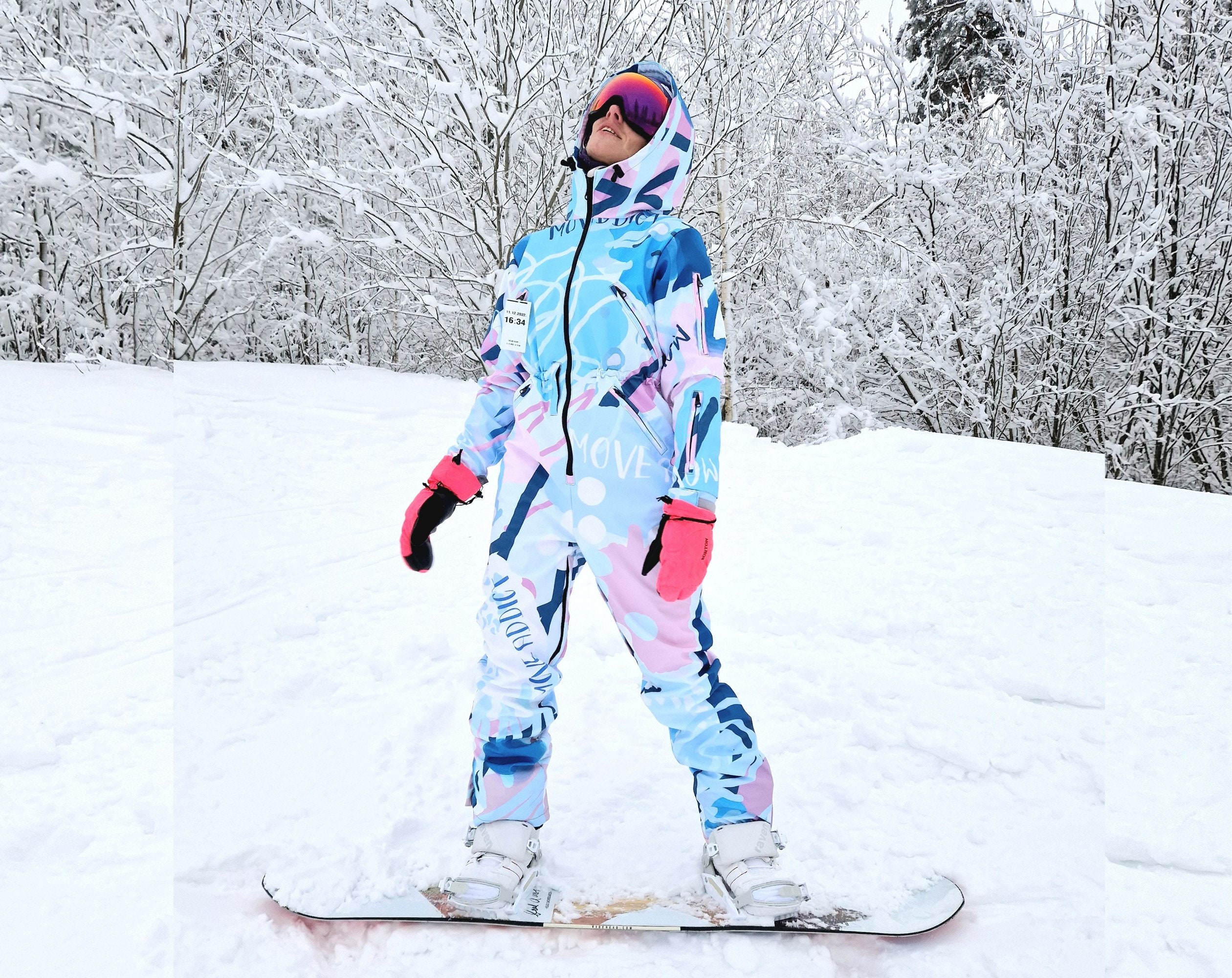 Bohemian Women Ski Jumpsuit, Ski Winter Suit, Winter Suit