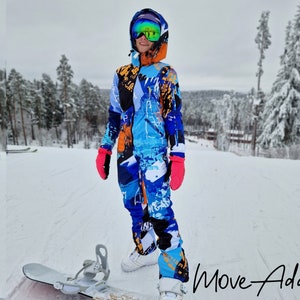 30 Traje de nieve para hombre y mujer, conjunto de snowboard de invierno  para deportes al aire libre, chaquetas de esquí + pantalones con correa