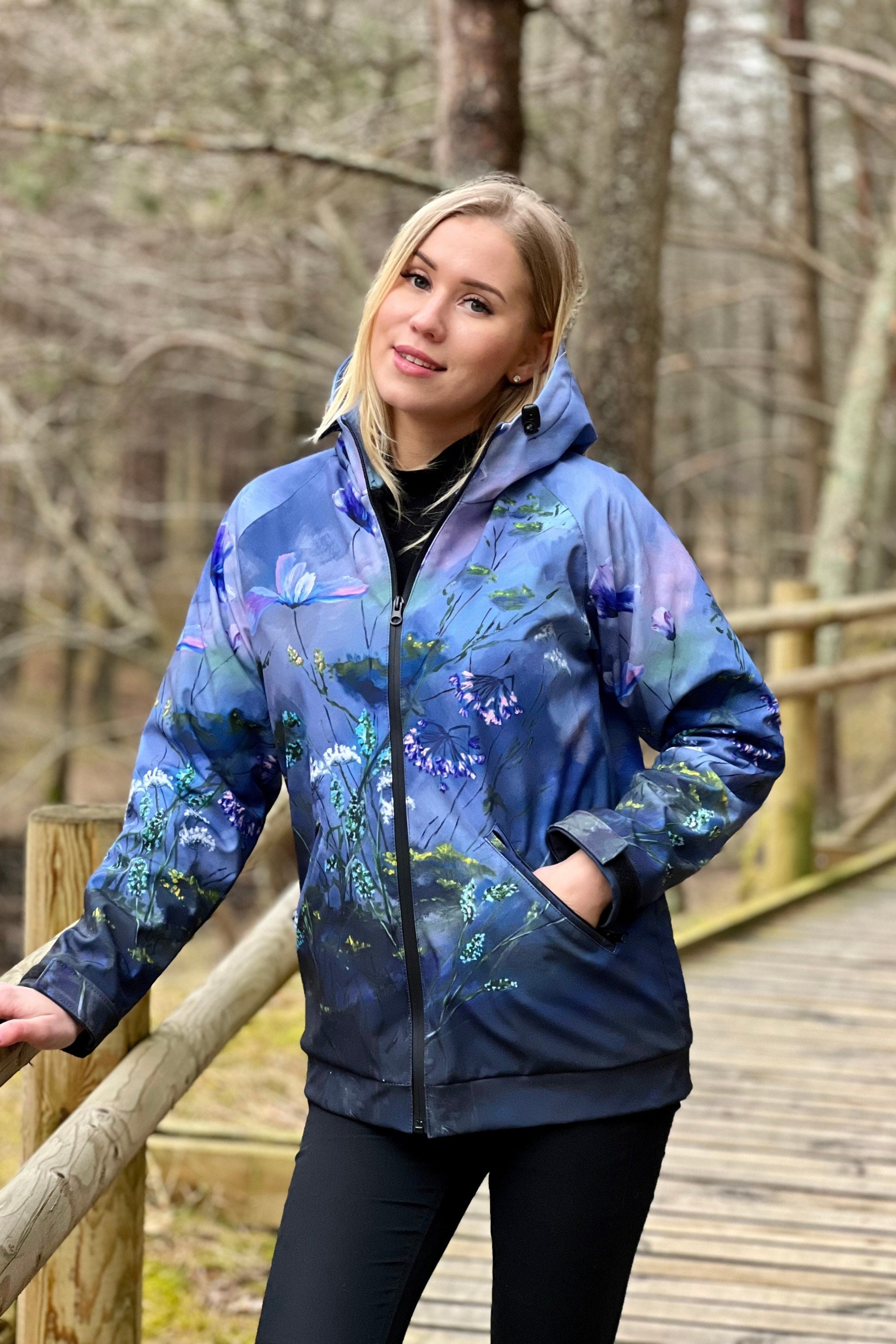 Floral spring jacket womens Clearance