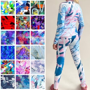 Colorful Leggings, Thermal Protection, Winter sportswear, Thermal Underwear, Leggings with fleece, Winter Leggings, Winter Underwear