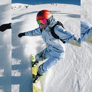 Light Blue Winter Onesie, Jumpsuit, snowboard clothes, Snowboard suit, Skiing Overall, ski suit women, Sportswear, Jumpsuit winter, Snow
