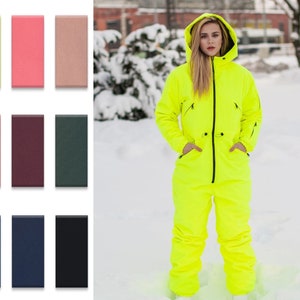 Winter jumpsuit, snowboard clothes, Snowboard suit, Skiing Overall, ski suit women, sportswear, Jumpsuit winter, Colorful Snow Suit, image 1