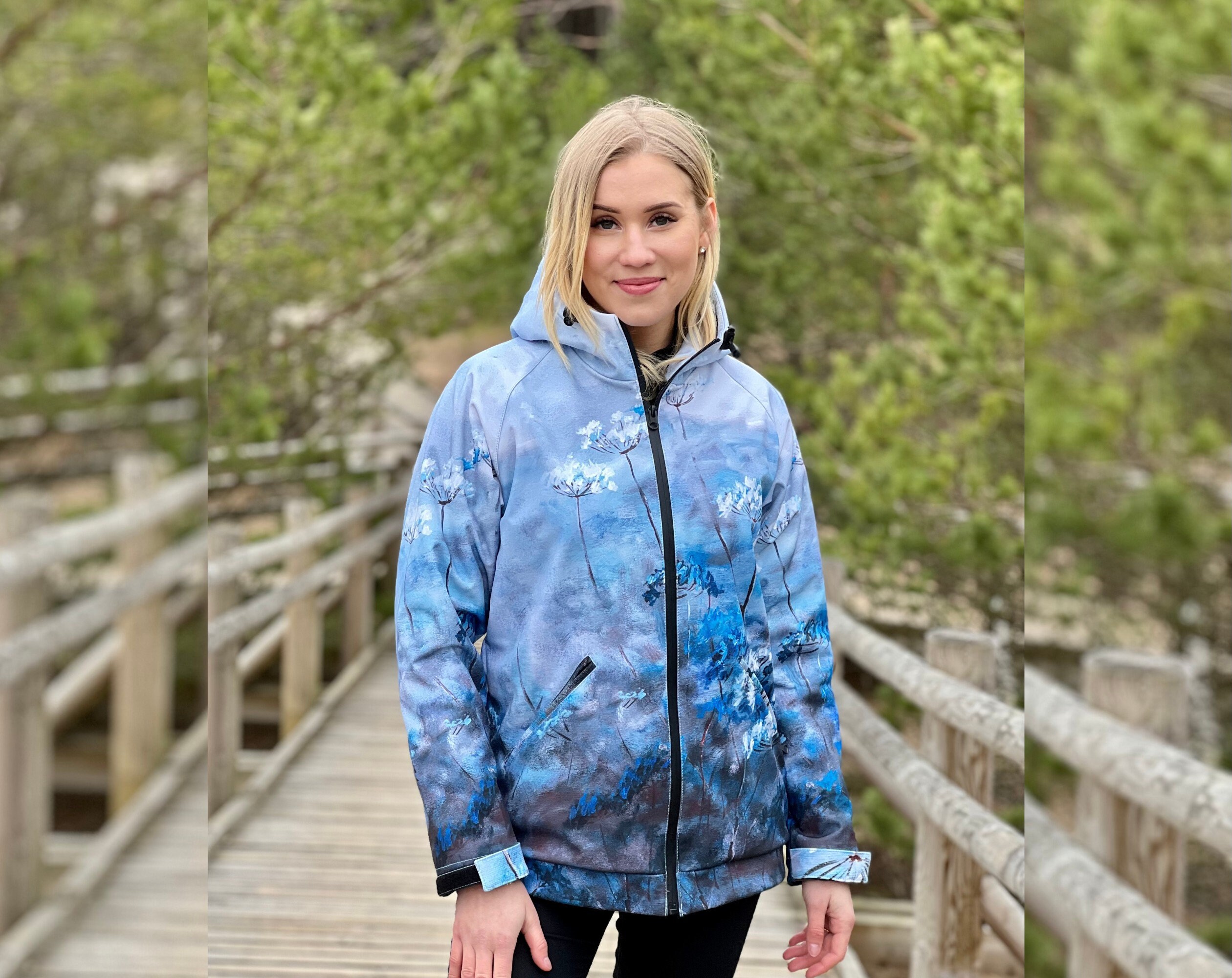 Windproof Jacket With Pockets, Outwear, Floral Jacket, Sport Windproof Jacket With Pockets, Outwear, Floral Jacket, Sport