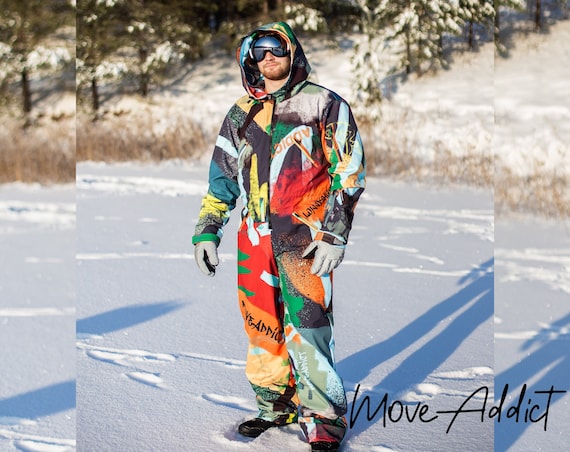 Men's Winter Ski Jumpsuit, Snowboard Clothes, Snowboard Suit