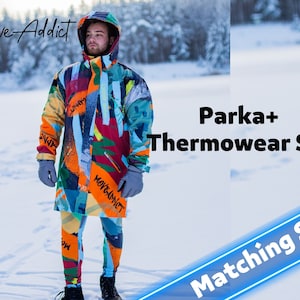 Men&#39;s Waterproof Parka Set: Fleece Lined Thermals