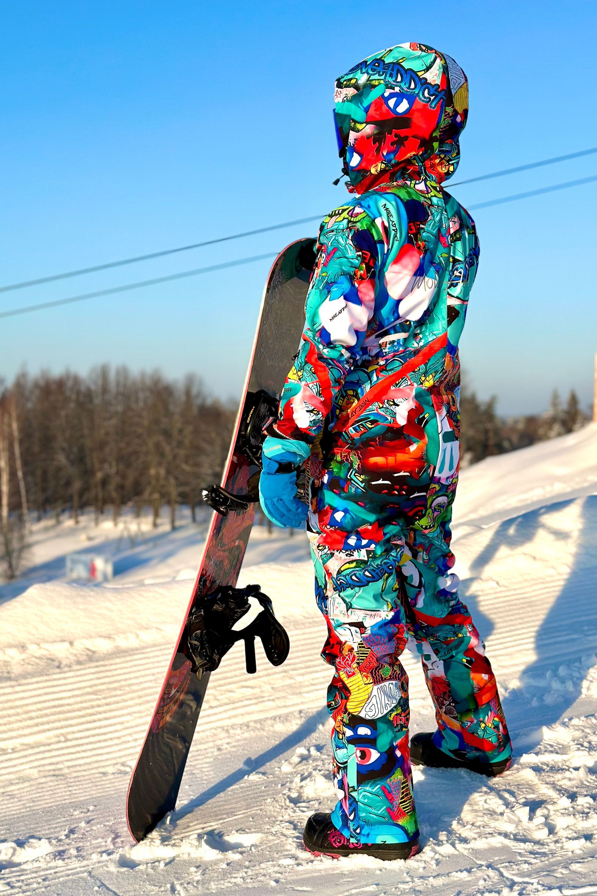 Crazy Print Winter Ski Onesie: Waterproof Snowboard Jumpsuit - Etsy