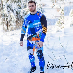 Herren Fleece Legging, Wärmeschutzunterwäsche, Wintersportbekleidung, Thermo Leggings, Leggings mit Fleece, Herrenbekleidung Herrenbekleidung