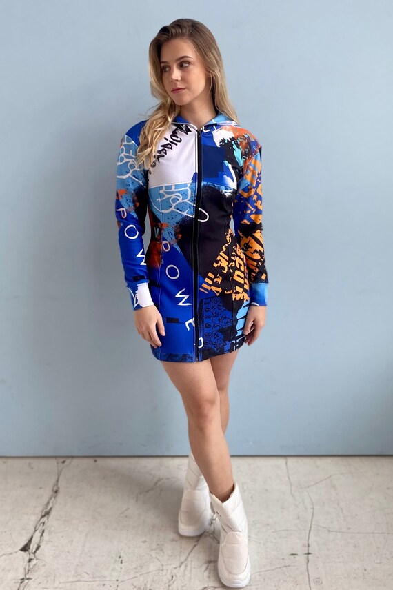graffiti bodycon dress GRAFFITI STRETCH DRESS main image 0