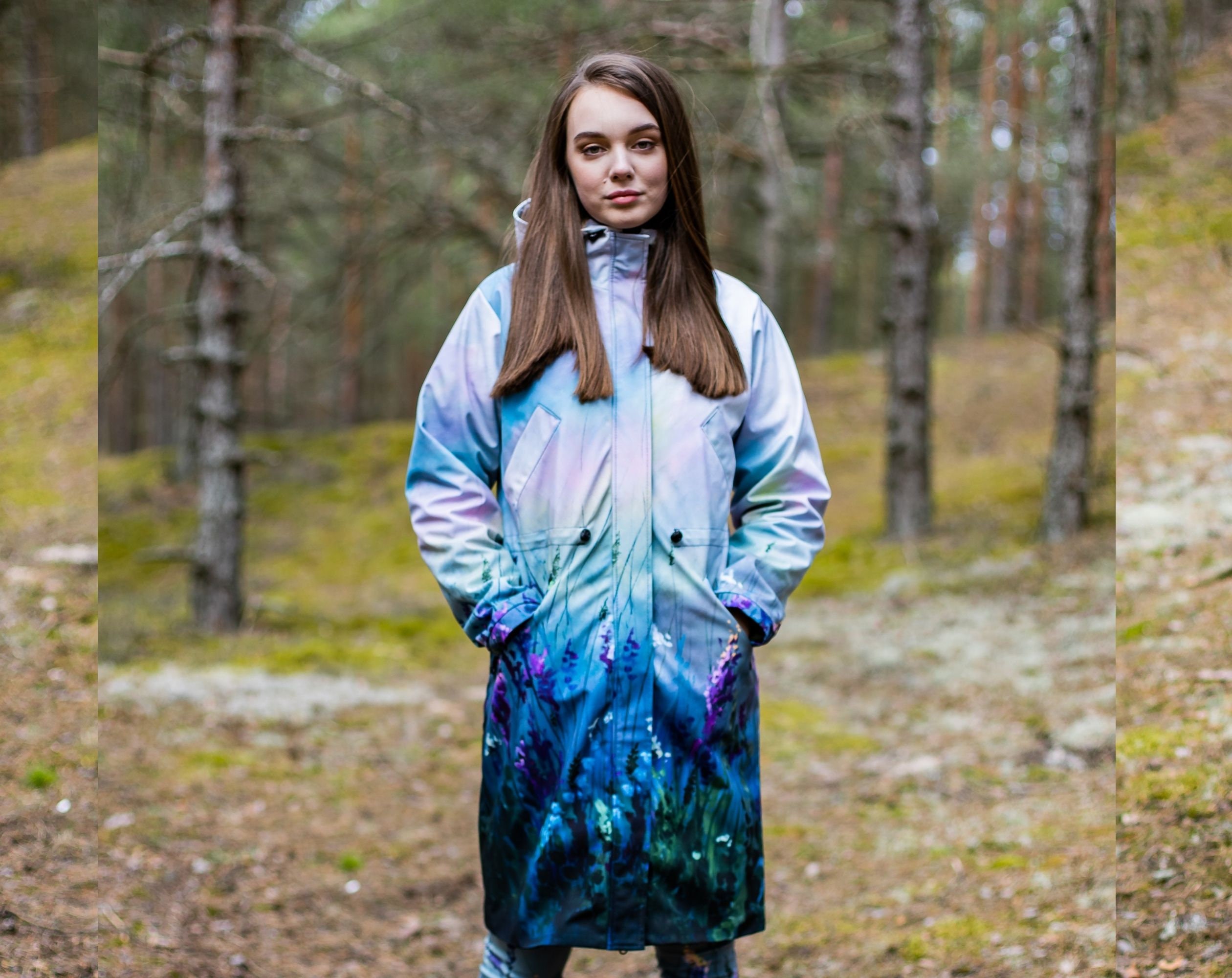 long length rain jacket