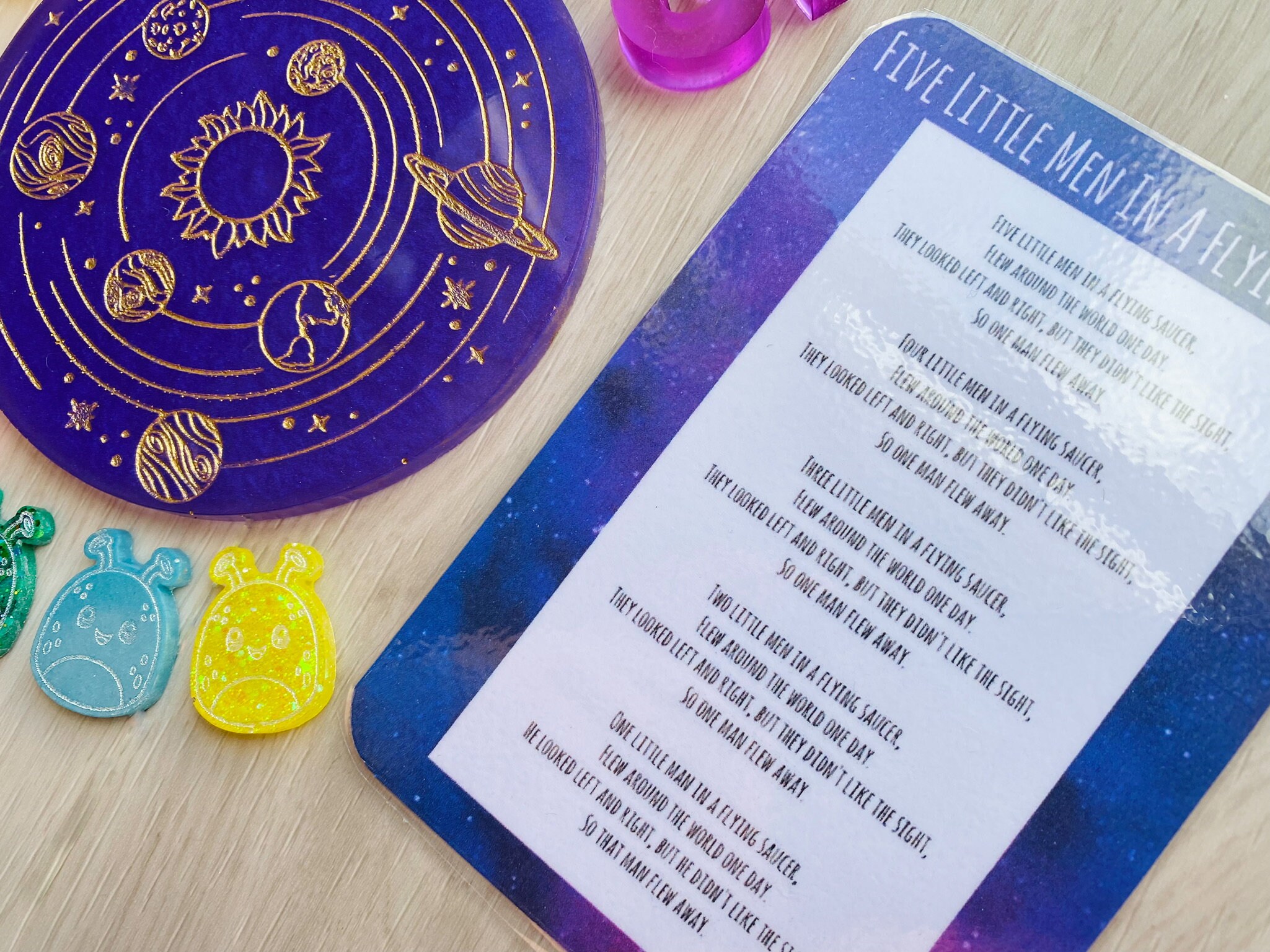 5 Little Men in A Flying Saucer Rhyme Set Etsy UK