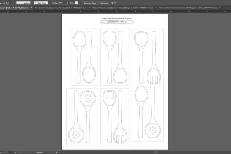 Puede incluir: Un juego de seis utensilios de cocina de madera, que incluyen cucharas, esp&aacute;tulas y un tenedor. Los utensilios est&aacute;n delineados en negro sobre un fondo blanco.