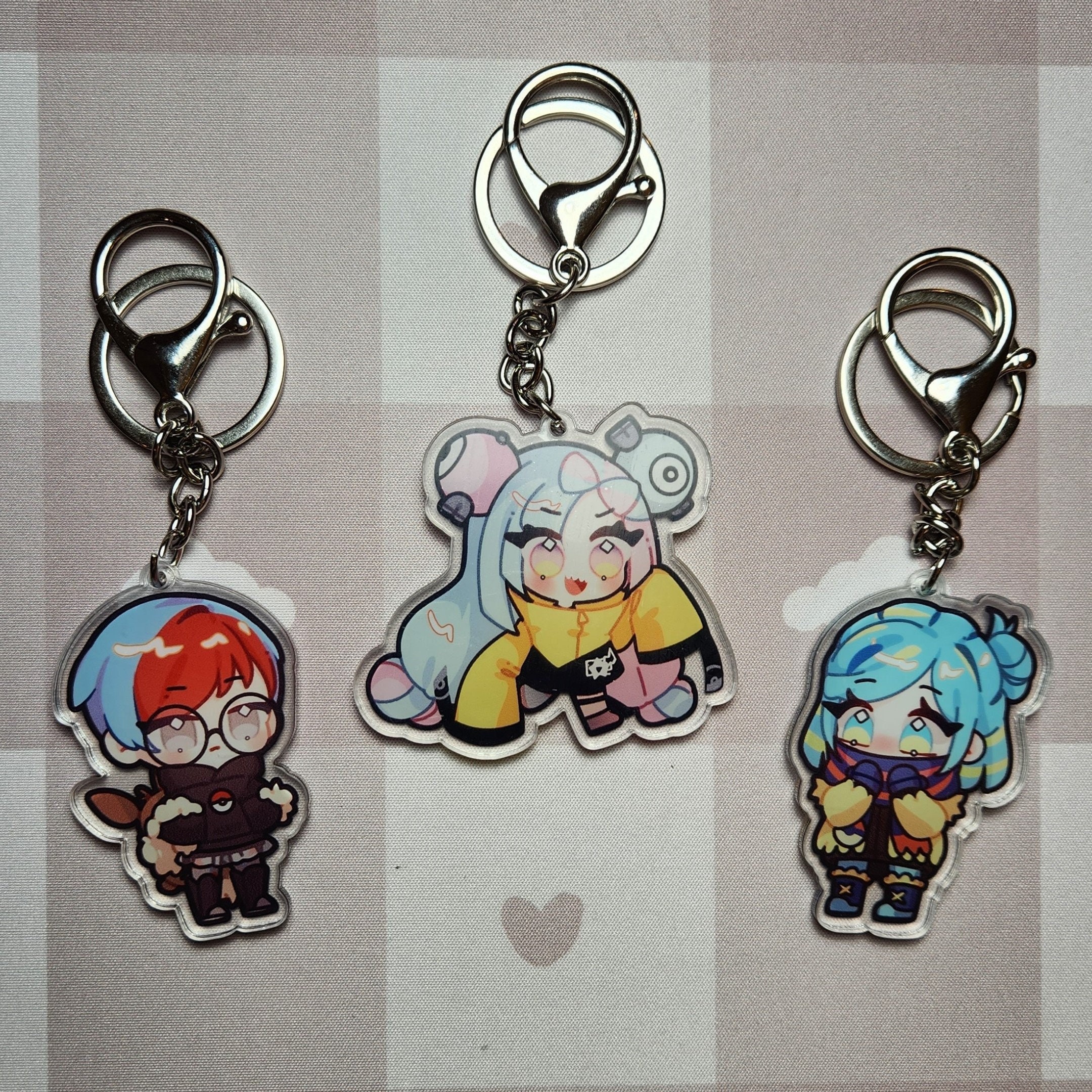 Keychains Scarlet Pokémon Scarlet and Violet Gym Leaders and Trainer Acrylic Keychains - Etsy