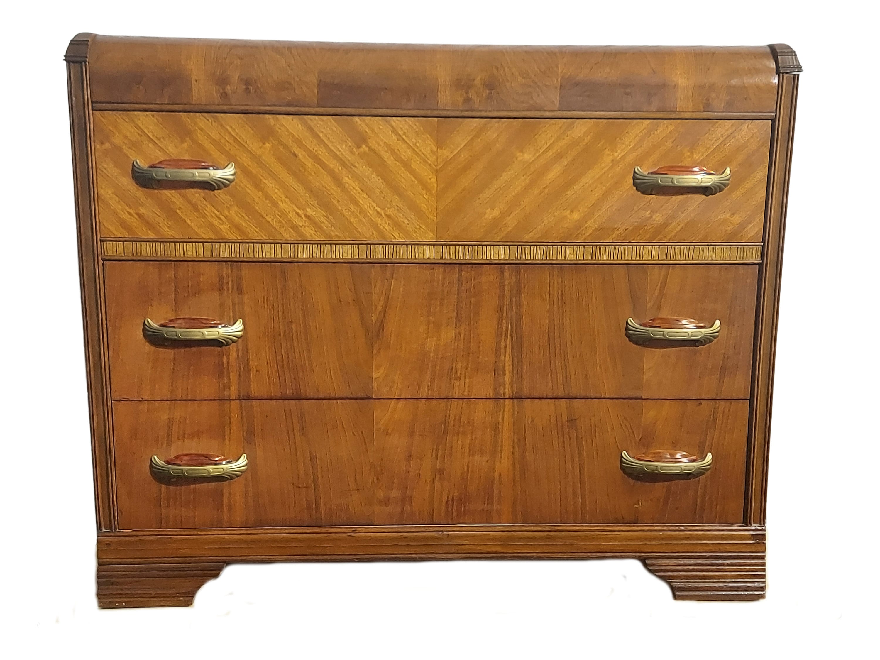 Art Deco Waterfall Dresser Etsy